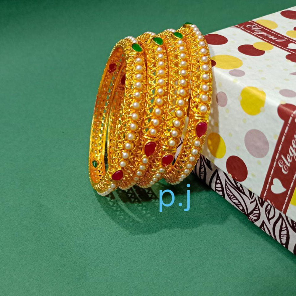 Pooja Bangles Gold Plated Designer Bangles Set