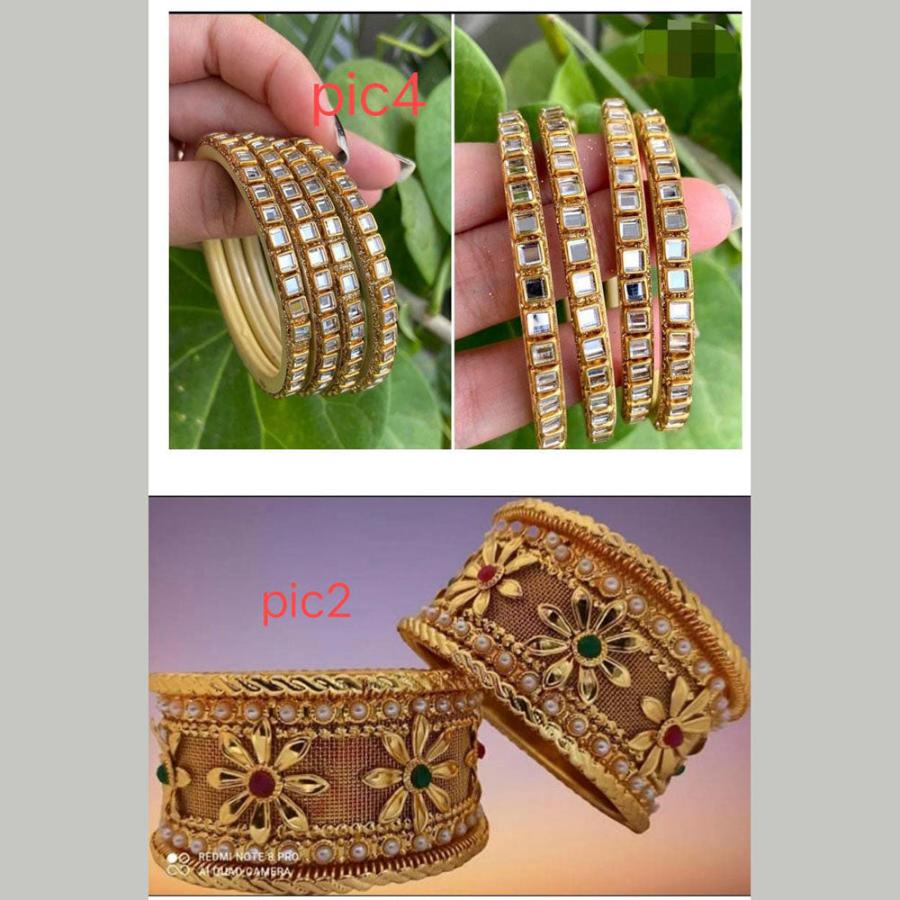 Pooja Bangles Gold Plated Bangles Combo
