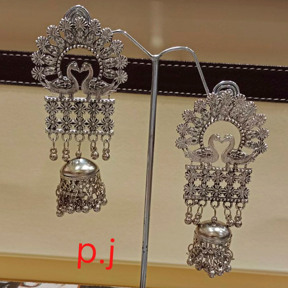 Pooja Bangles Oxidized Jhumka Earrings