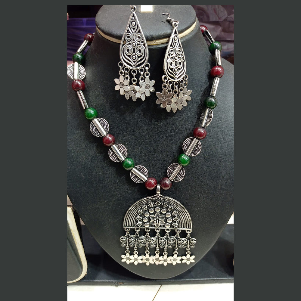 Pooja Bangles Navratri Special Oxidised Necklace Set