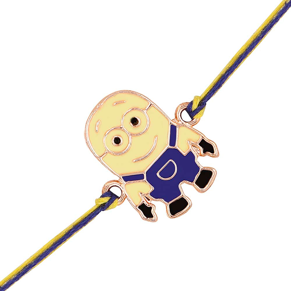 Mahi Colorful Cartoon Kids Rakhi with Meenakari Enameled Work Rose Gold (RA1100671Z)