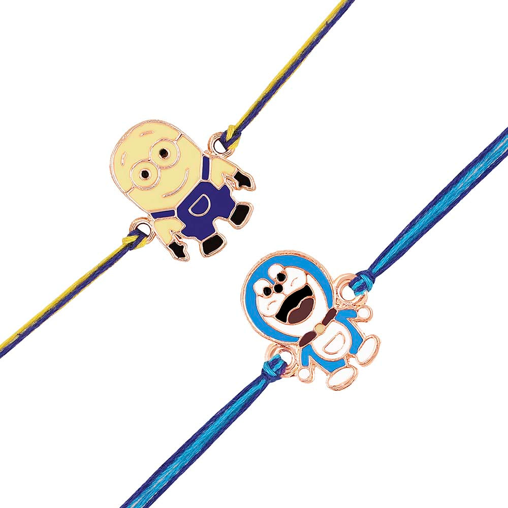 Mahi Combo of 2 Popular Trendy Cartoon Kids Rakhi with Meena Work (RCO1105334Z)