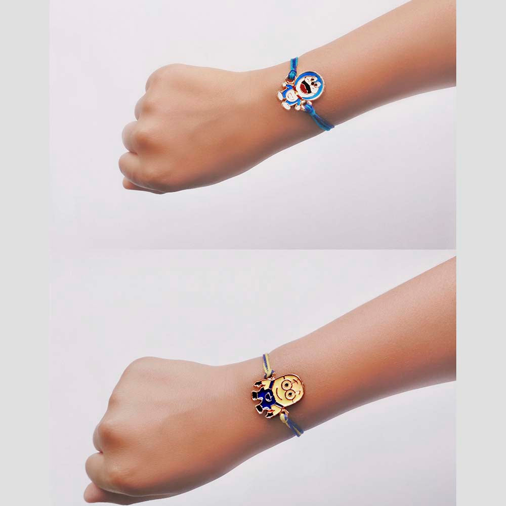 Mahi Combo of 2 Popular Trendy Cartoon Kids Rakhi with Meena Work (RCO1105334Z)