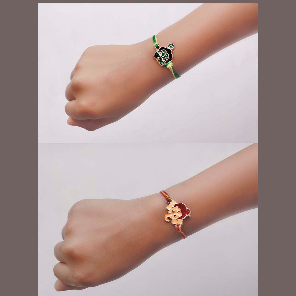 Mahi Combo of Bal Ganesh and Bal Krishna Rakhis for Kids (RCO1105359M)