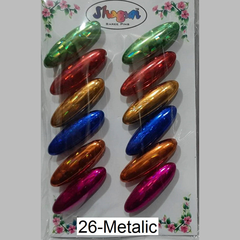 Darshana Jewels Saree / Hijab Pin For Women's & Girls - SG026- Metallic