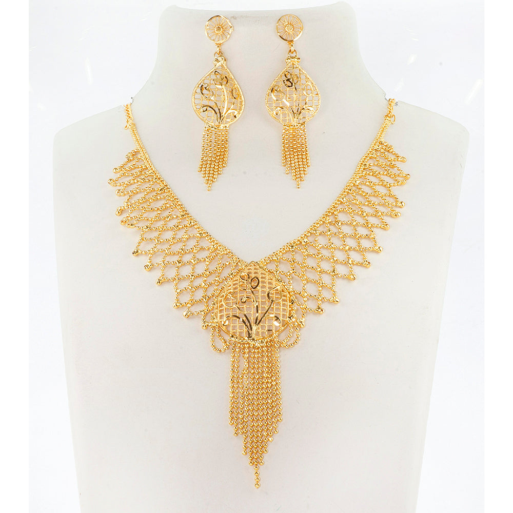 Mahavir Gold Plated Necklace Set