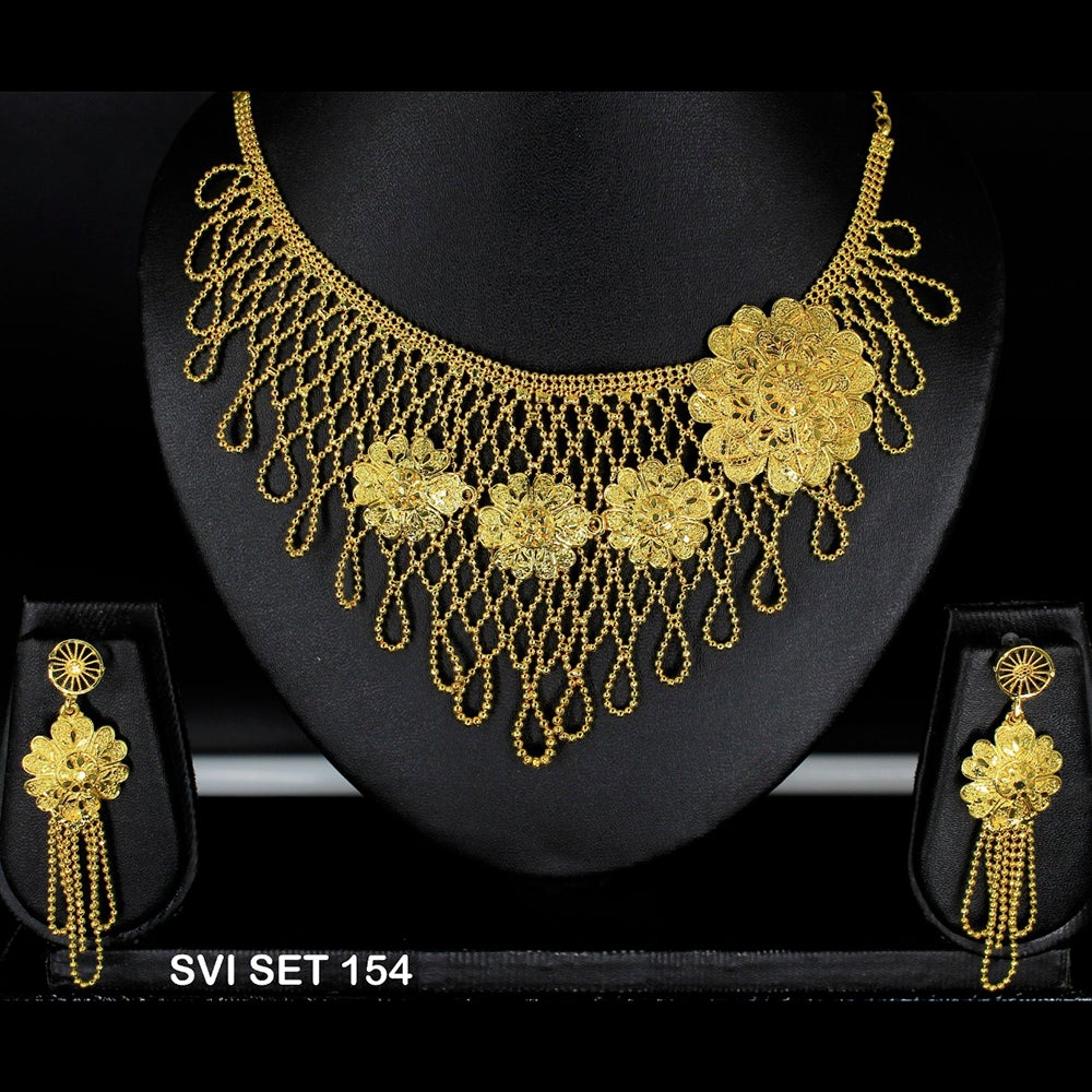 Mahavir Forming Gold Necklace Set - SVI SET 154