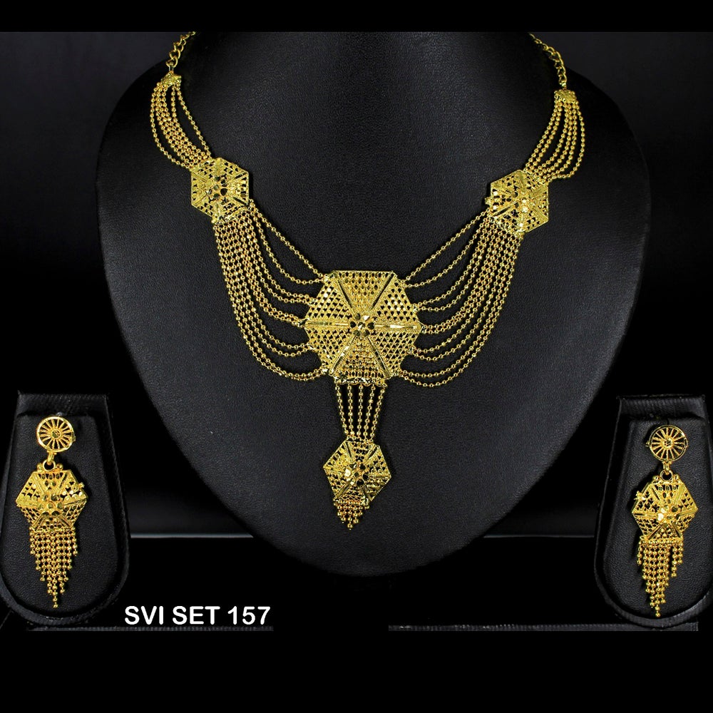 Mahavir Forming Gold Necklace Set - SVI SET 157