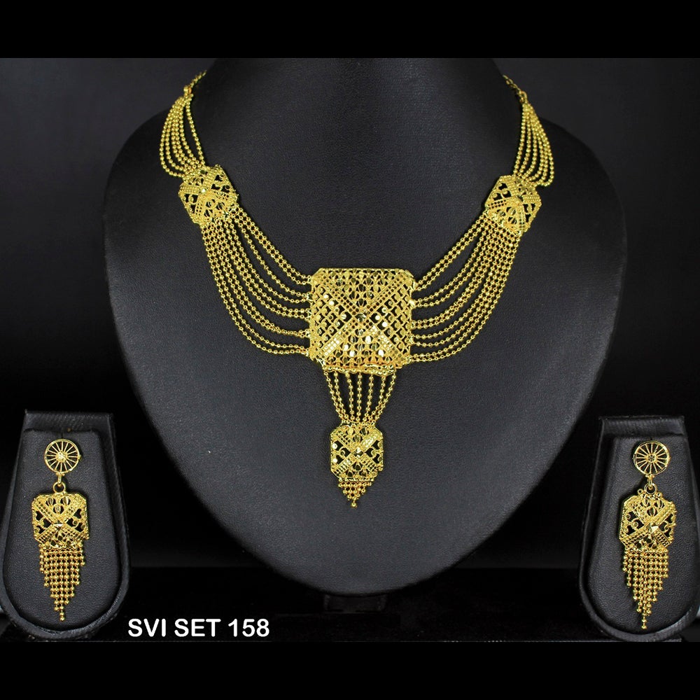 Mahavir Forming Gold Necklace Set - SVI SET 158