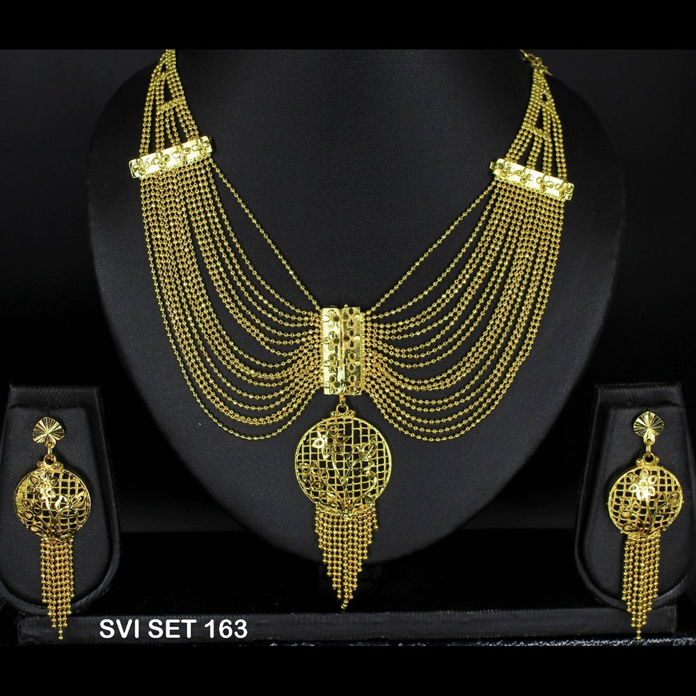 Mahavir Forming Gold Necklace Set - SVI SET 163