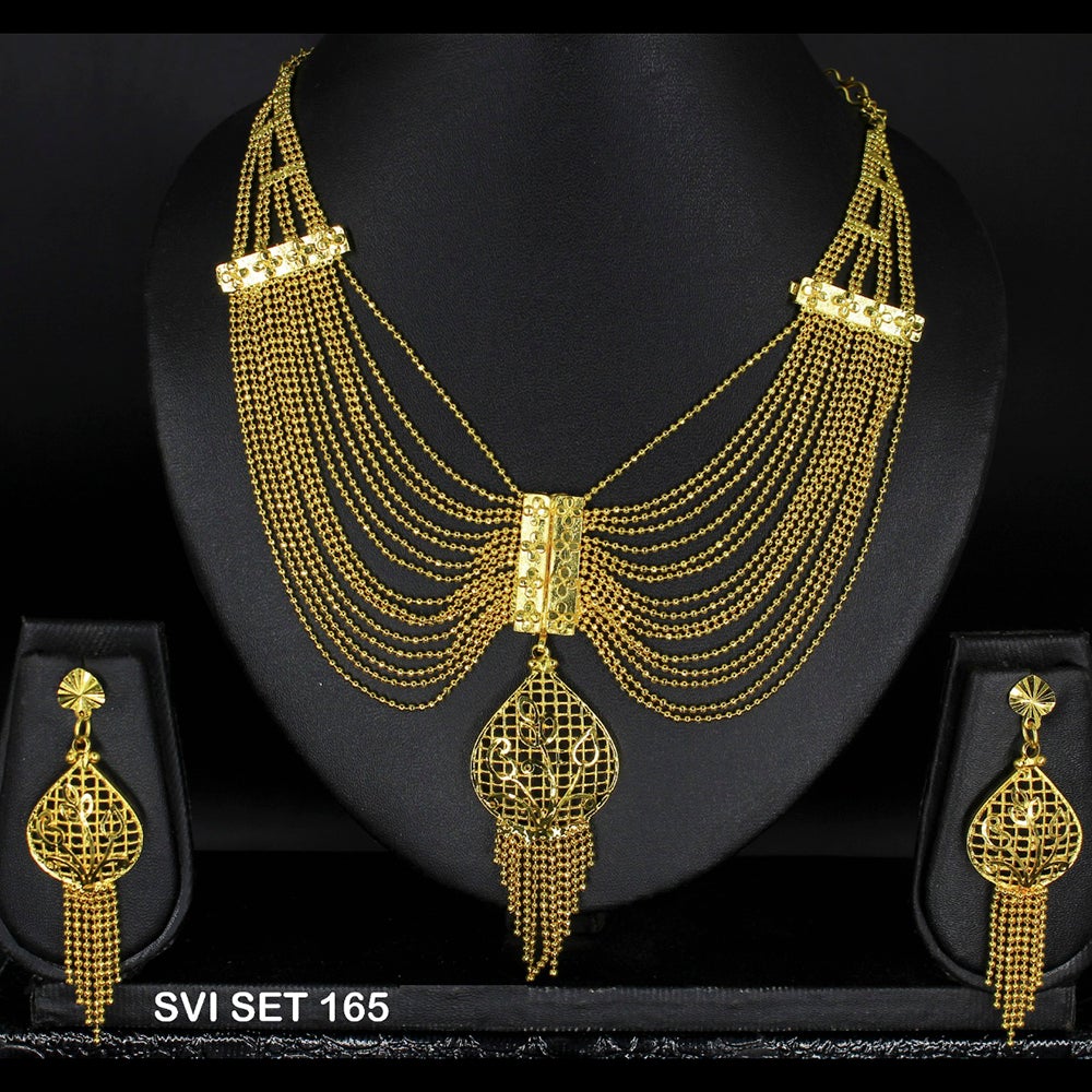 Mahavir Forming Gold Necklace Set - SVI SET 165