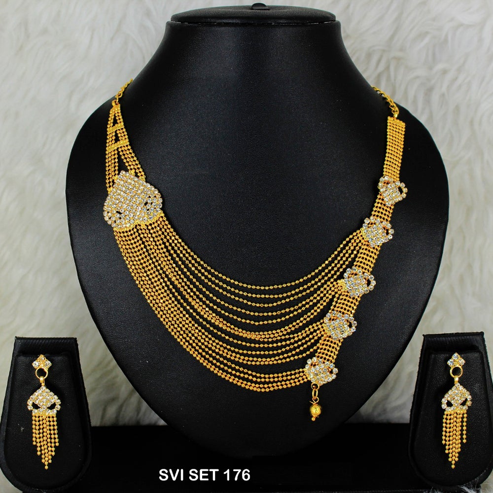 Mahavir Forming Gold Necklace Set - SVI SET 176