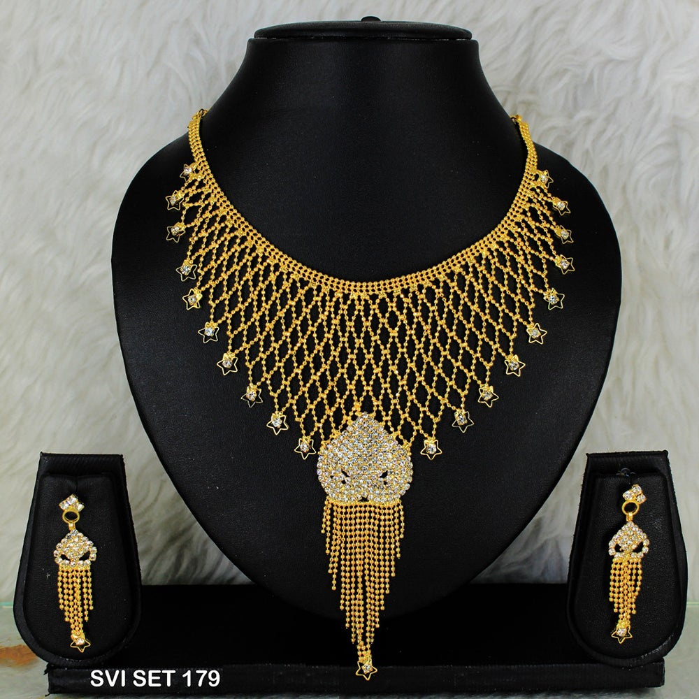 Mahavir Forming Gold Necklace Set - SVI SET 179