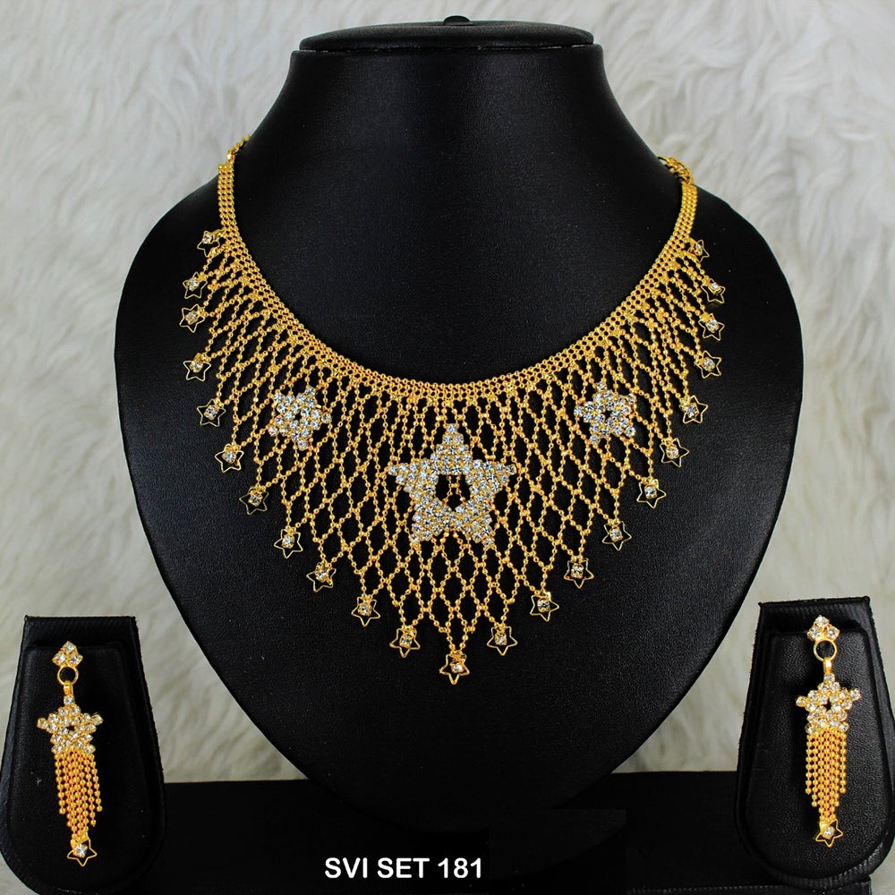 Mahavir Forming Gold Necklace Set - SVI SET 181