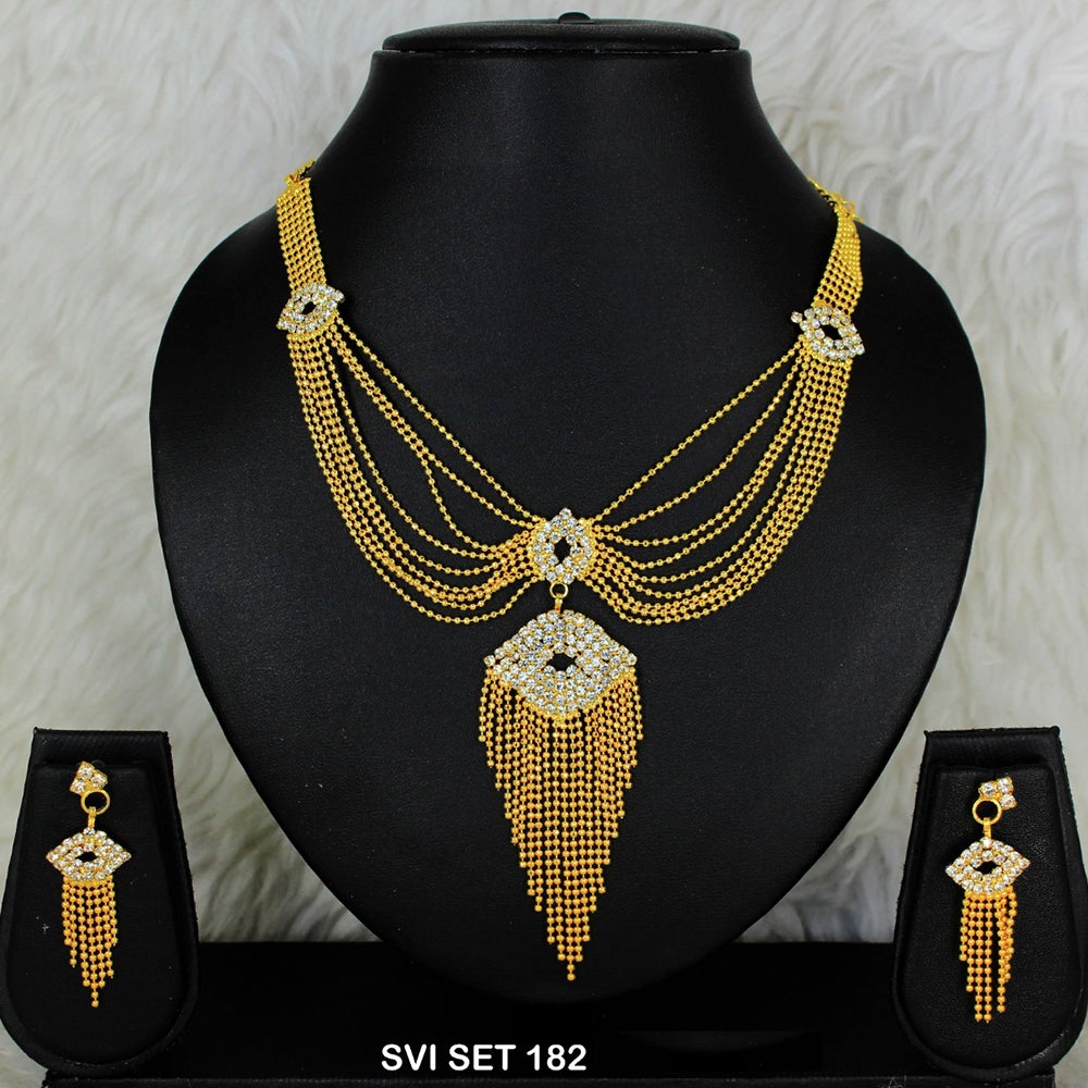 Mahavir Forming Gold Necklace Set - SVI SET 182