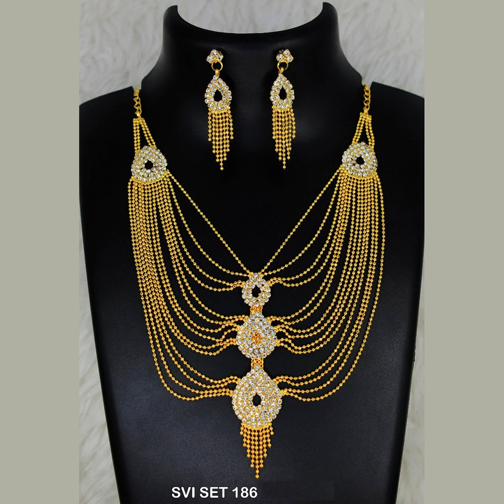 Mahavir Forming Gold Necklace Set - SVI SET 186