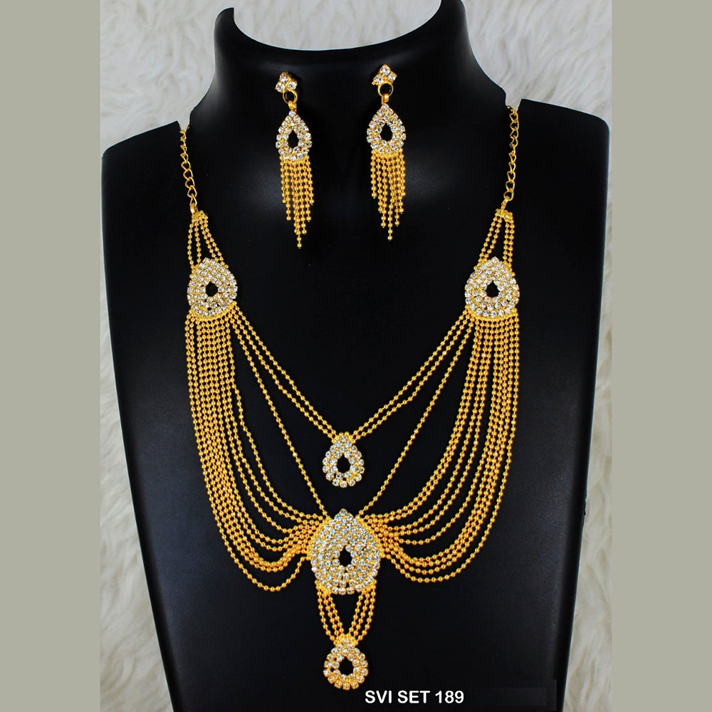 Mahavir Forming Gold Necklace Set - SVI SET 189