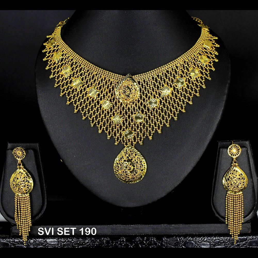Mahavir Forming Gold Necklace Set - SVI SET 190