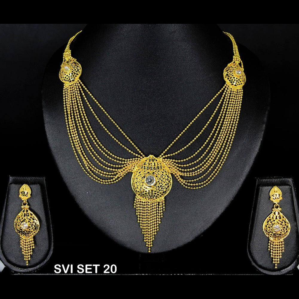 Mahavir Forming Gold Necklace Set - SVI SET 20