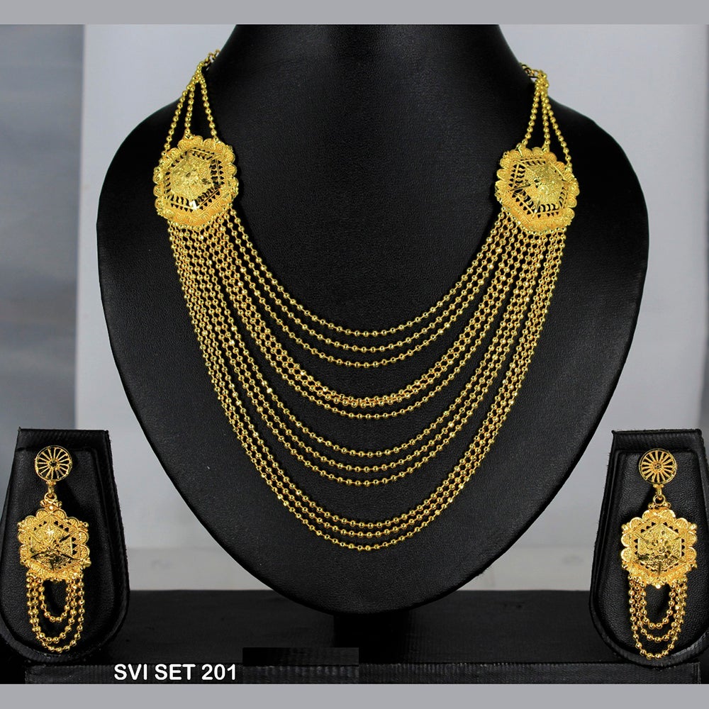 Mahavir Forming Gold Necklace Set - SVI SET 201