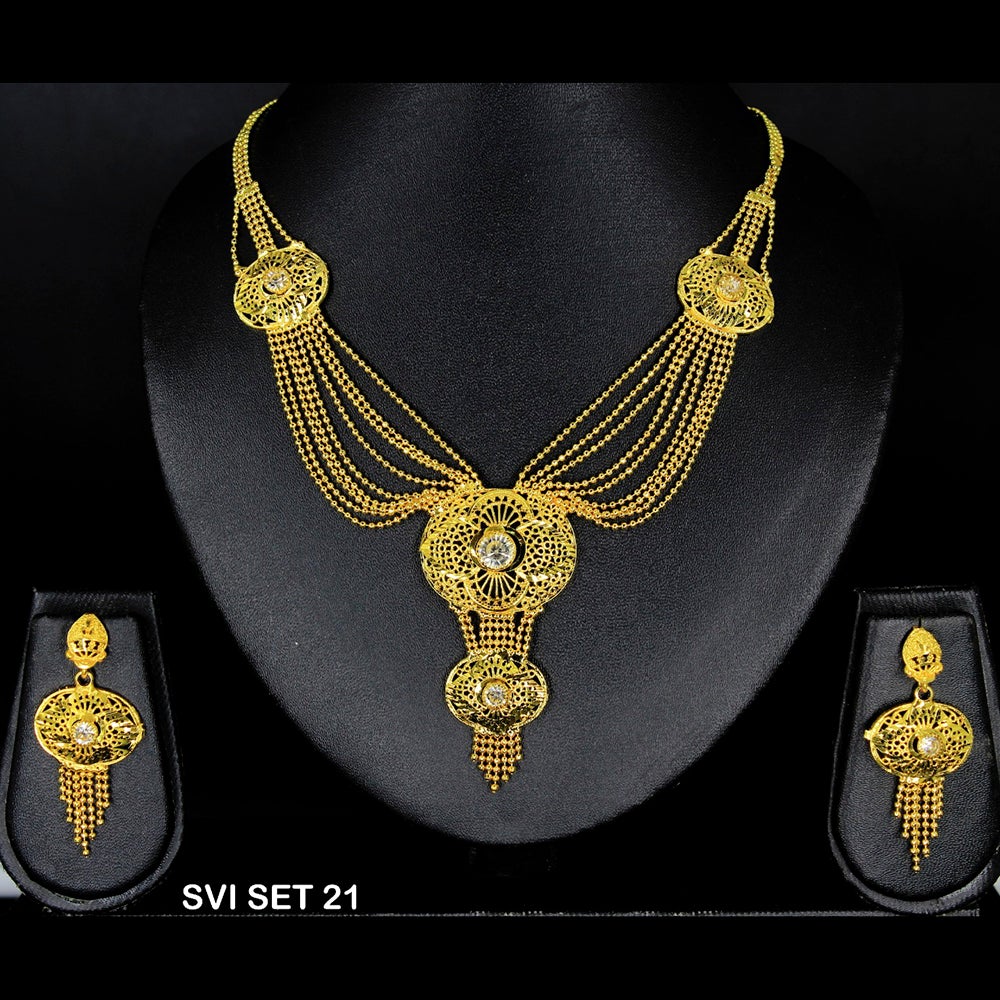 Mahavir Forming Gold Necklace Set - SVI SET 21