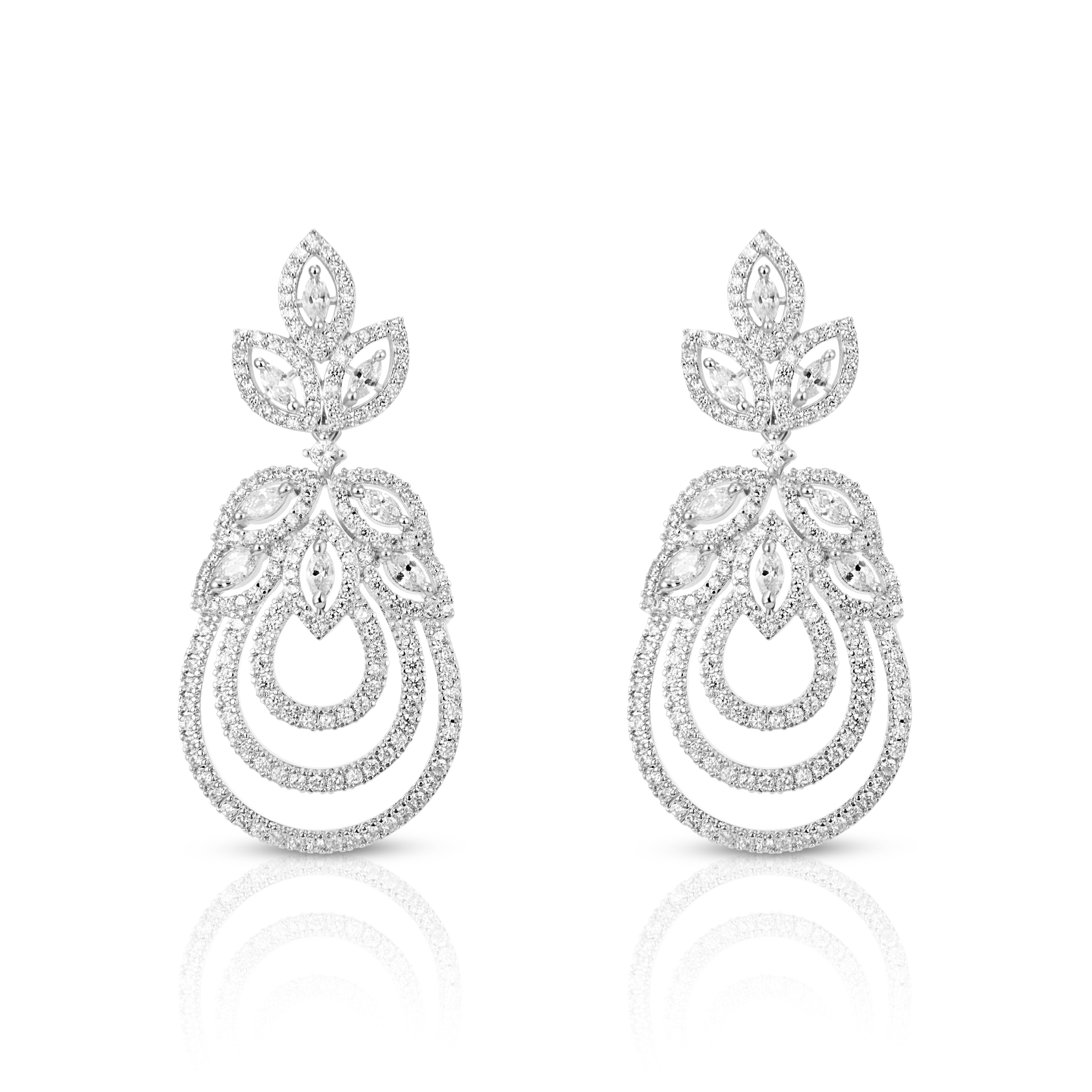 Nipura Silver Bouquet of Love Danglers