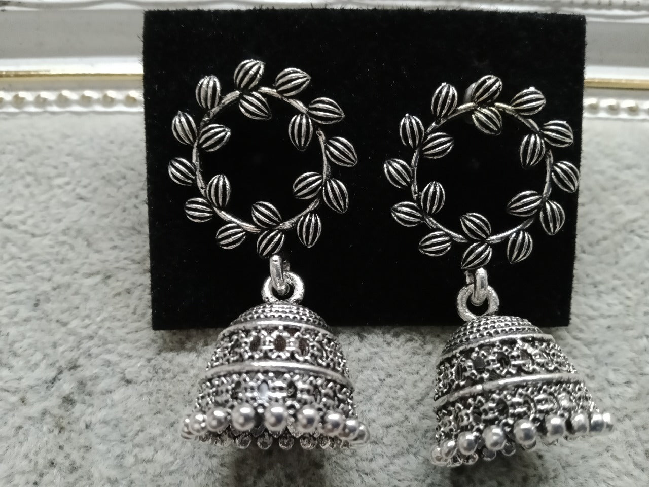 Tahura Oxidized Plated Pack Of 24  Jhumki Earrings - TAHEAR46