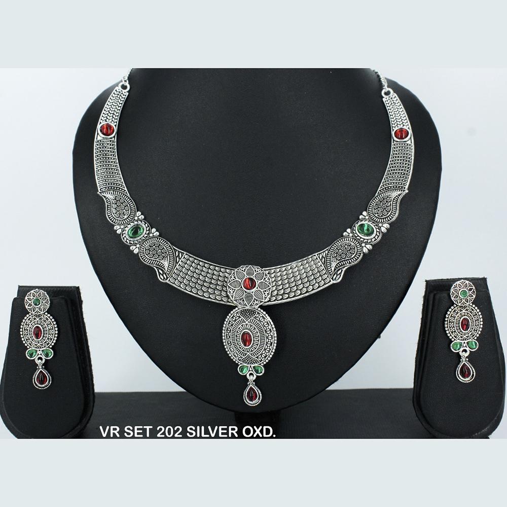 Mahavir Forming Oxidized Necklace Set - VR SET 202 SILVER OXD