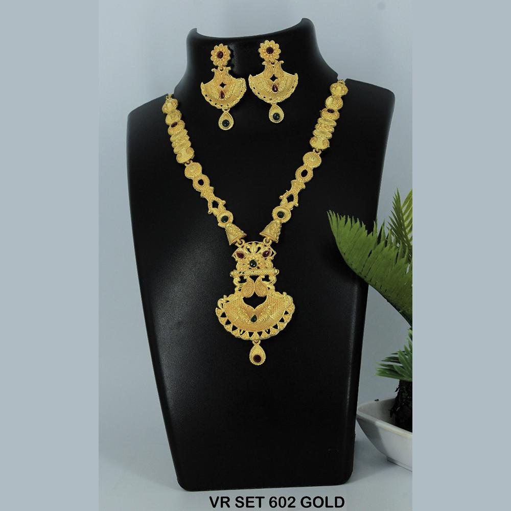 Mahavir Forming Gold Necklace Set - VR SET 602 GOLD