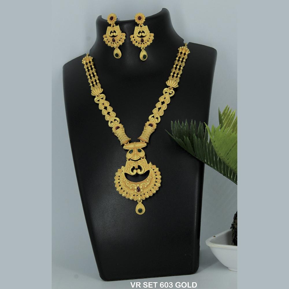 Mahavir Forming Gold Necklace Set - VR SET 603 GOLD