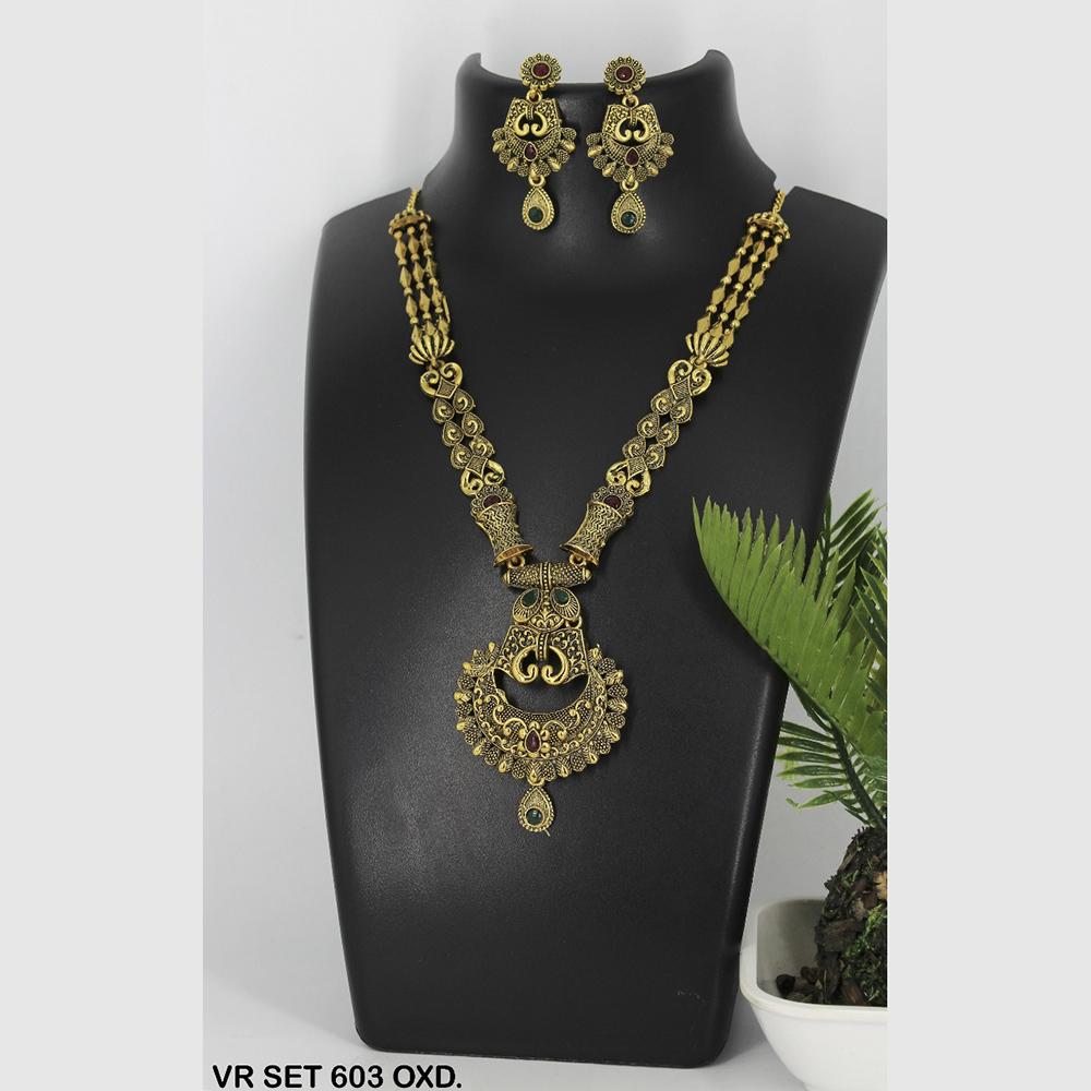 Mahavir Forming Gold Necklace Set - VR SET 603 OXD
