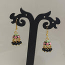 Pusti Art & Craft Multi Color Meenakari Gold Plated Jhumki Earrings (Assorted Color)