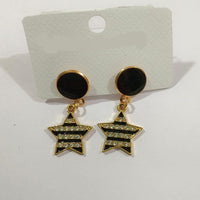 Diyu Dhyu Gold Plated Austrian Stone Dangler Earrings