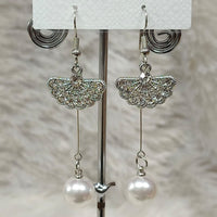 Diyu Dhyu Silver Plated Austrian Stone Dangler Earrings