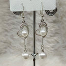 Diyu Dhyu Silver Plated Austrian Stone Dangler Earrings