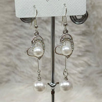 Diyu Dhyu Silver Plated Austrian Stone Dangler Earrings