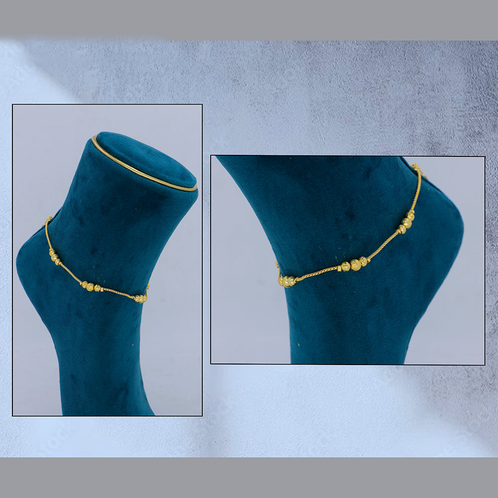 Mahavir Dye Gold Traditional Payal \Anklet (Pack of 6)