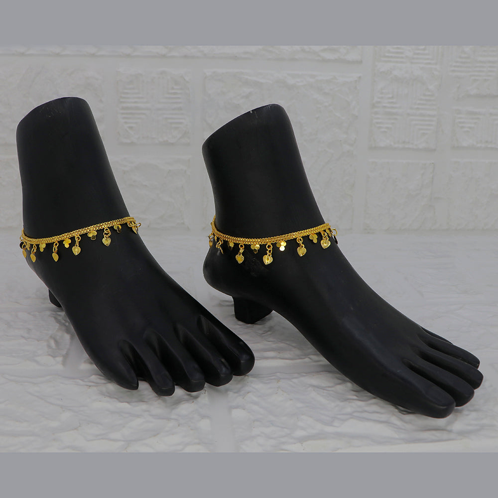 Mahavir Dye Gold Traditional Payal \Anklet (Pack of 6)