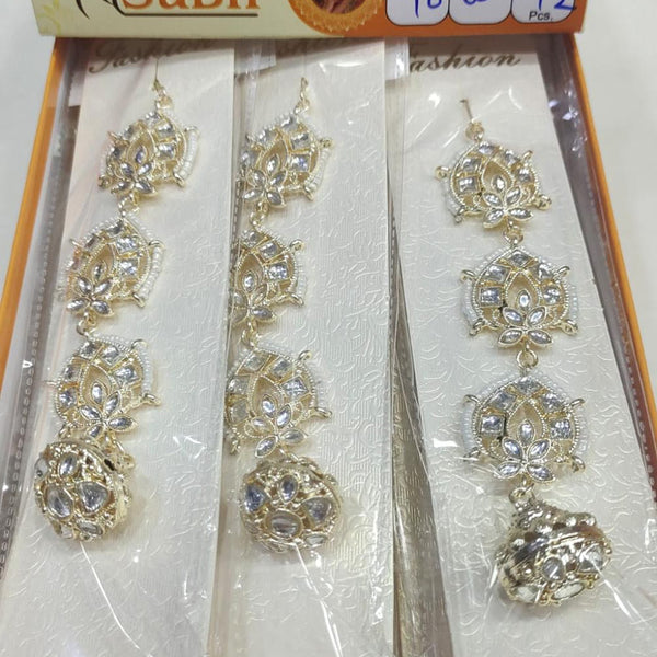Tip Top Jewellers Gold Plated Kundan Stone Mangtikka
