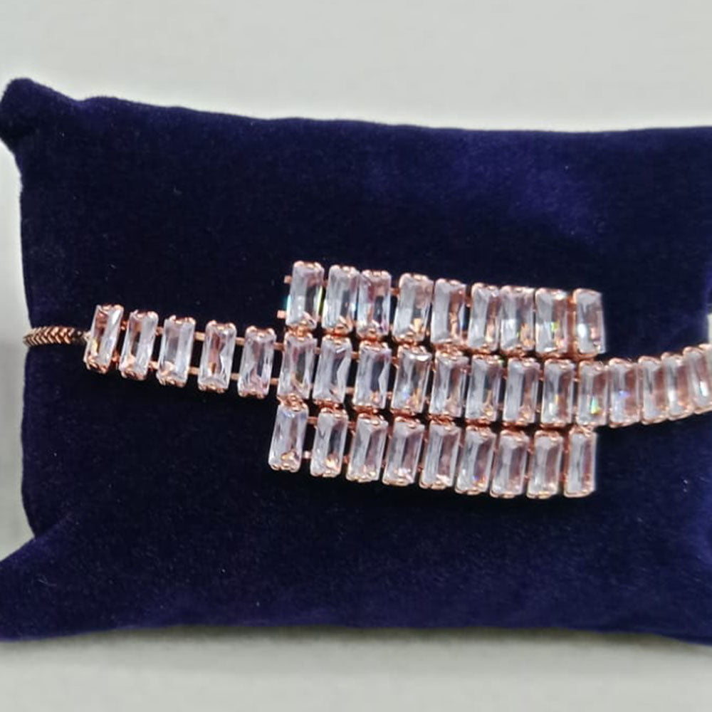 Tip Top Jewellers Rose Gold Plated Crystal Stone Bracelet