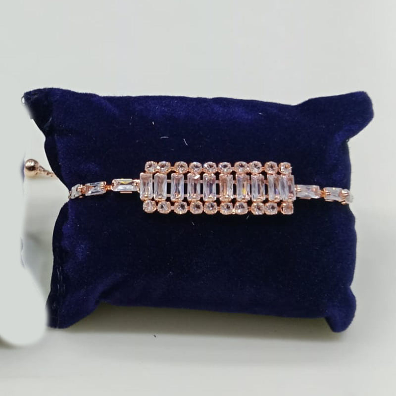 Tip Top Jewellers Rose Gold Plated Crystal Stone Bracelet