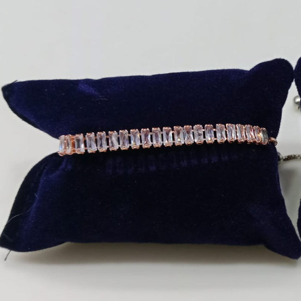 Tip Top Jewellers Rose Gold Plated Crystal Stone Bracelet