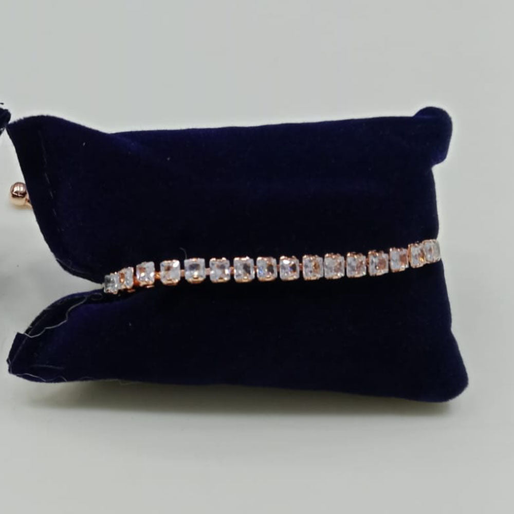 Tip Top Jewellers Rose Gold Plated Crystal Stone Bracelet