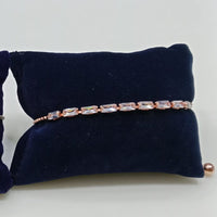 Tip Top Jewellers Rose Gold Plated Crystal Stone Bracelet