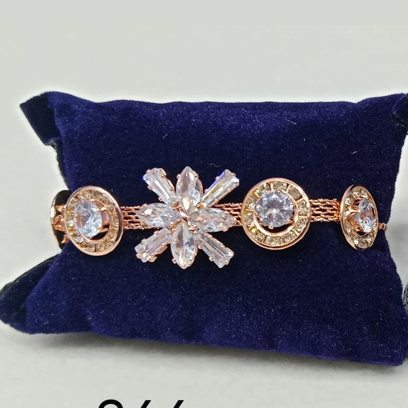 Tip Top Jewellers Rose Gold Plated Crystal Stone Bracelet