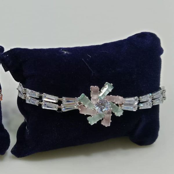 Tip Top Jewellers Silver Plated Crystal Stone Bracelet