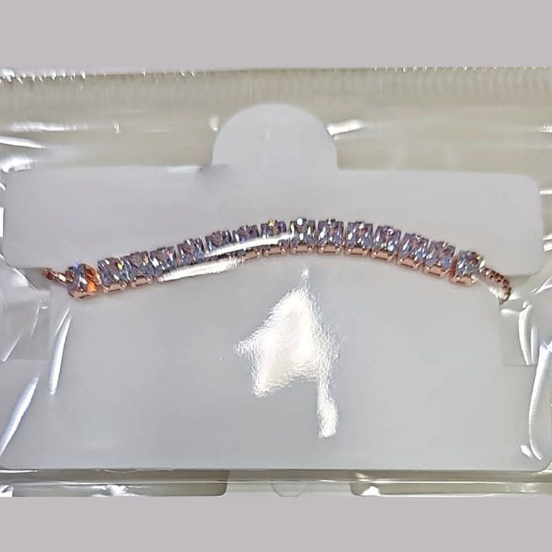 Tip Top Jewellers Rose Gold Plated Crystal Stone Bracelet