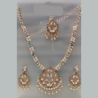 Tip Top Jewellers Rose Gold Plated Stone Necklace Set