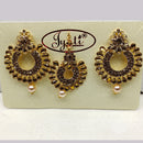 Tip Top Jewellers Gold Plated Austrian Stone And Pearl Earrings With Mangtikka