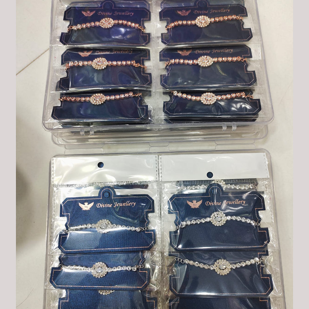 Tip Top Jewellers Fancy Austrian Stone Designer Bracelet   (Pack of 12)